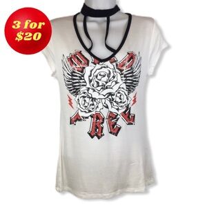 J Story Wild Free Rose Wings Tee
